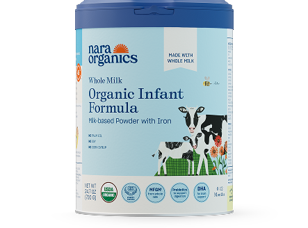 Nara Organics 700g Organic Whole Milk Infant Formula container